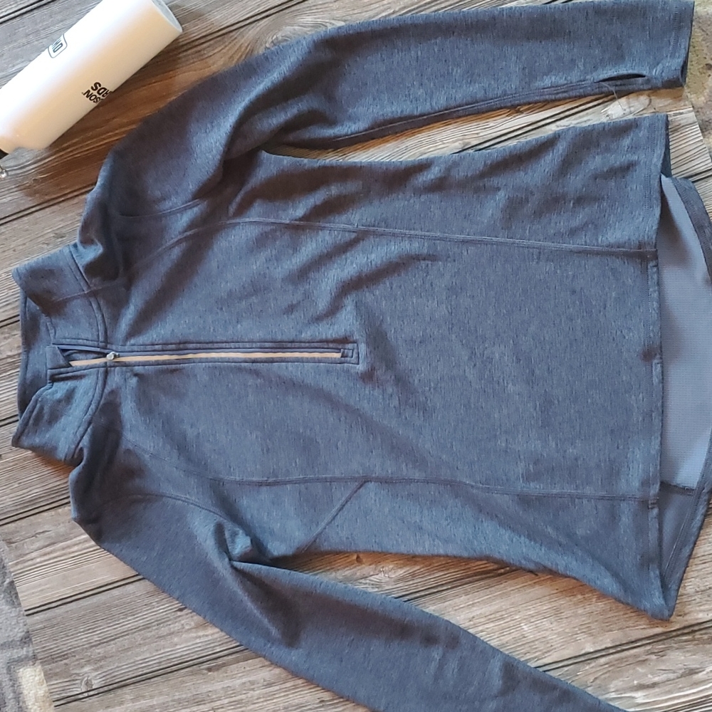 Champion Half Zip Pullover Top Gray Size SMALL